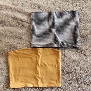 Tube Top (Blue and White Striped)